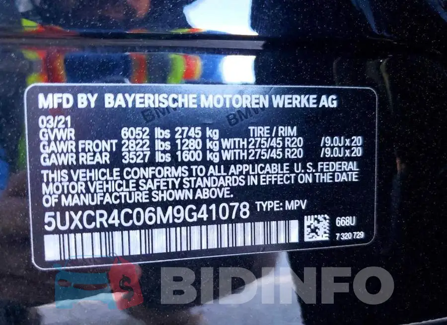5UXCR4C06M9G41078 Photo# 13