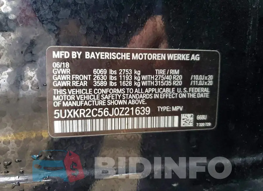 5UXKR2C56J0Z21639 Photo# 13