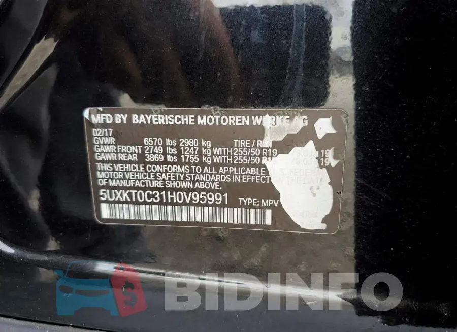 5UXKT0C31H0V95991 Photo# 13