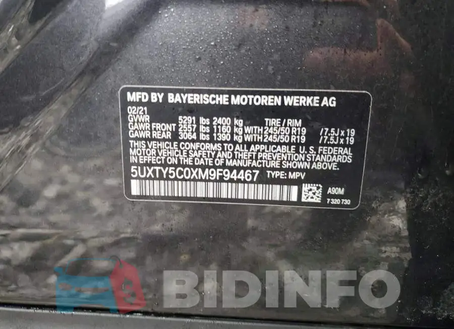 5UXTY5C0XM9F94467 Photo# 12