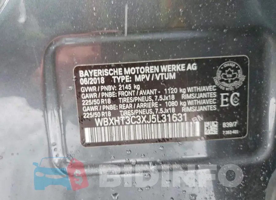 WBXHT3C3XJ5L31631 Photo# 13