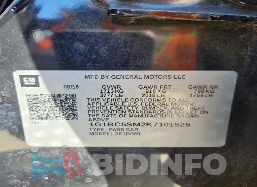 1G1BC5SM2K7101525 Photo# 13