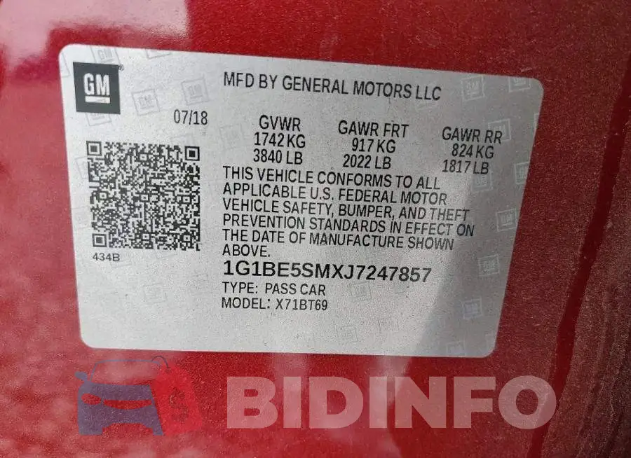 1G1BE5SMXJ7247857 Photo# 12