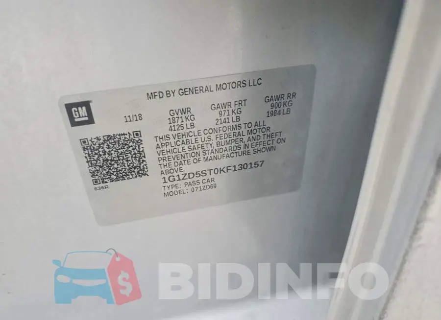 1G1ZD5ST0KF130157 Photo# 12
