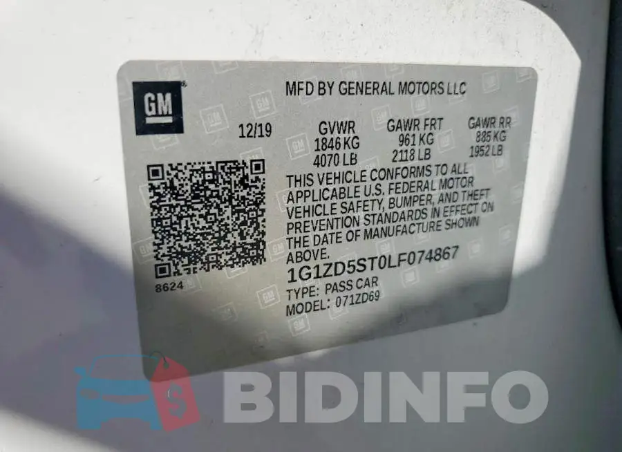 1G1ZD5ST0LF074867 Photo# 12