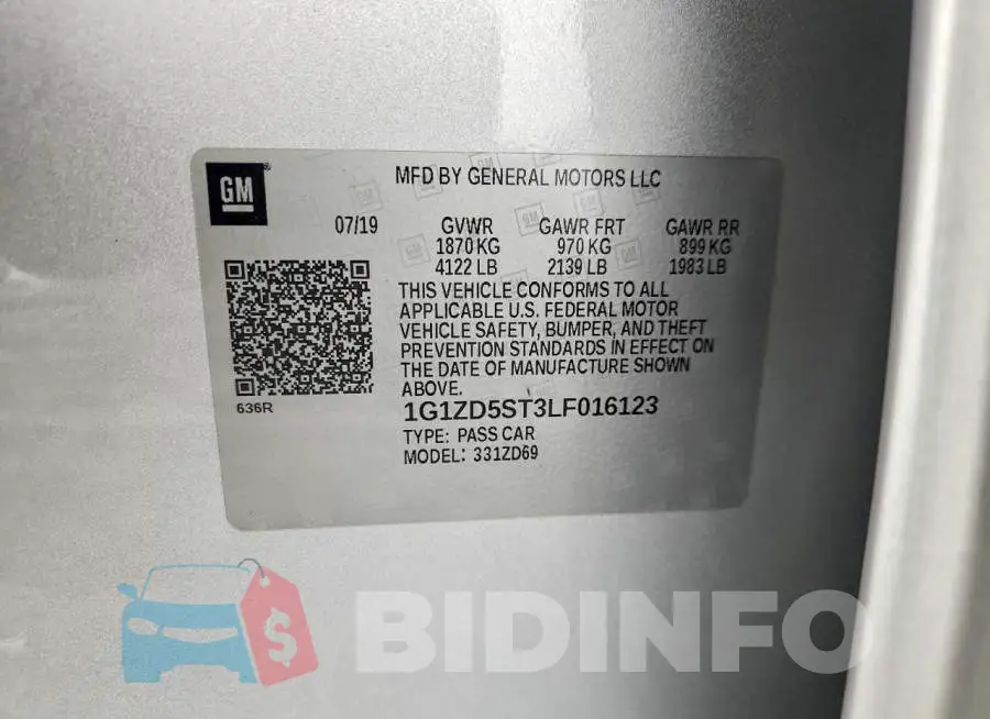 1G1ZD5ST3LF016123 Photo# 13