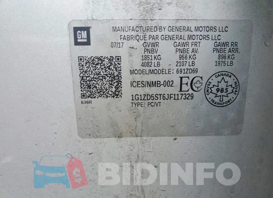 1G1ZD5ST6JF117329 Photo# 12