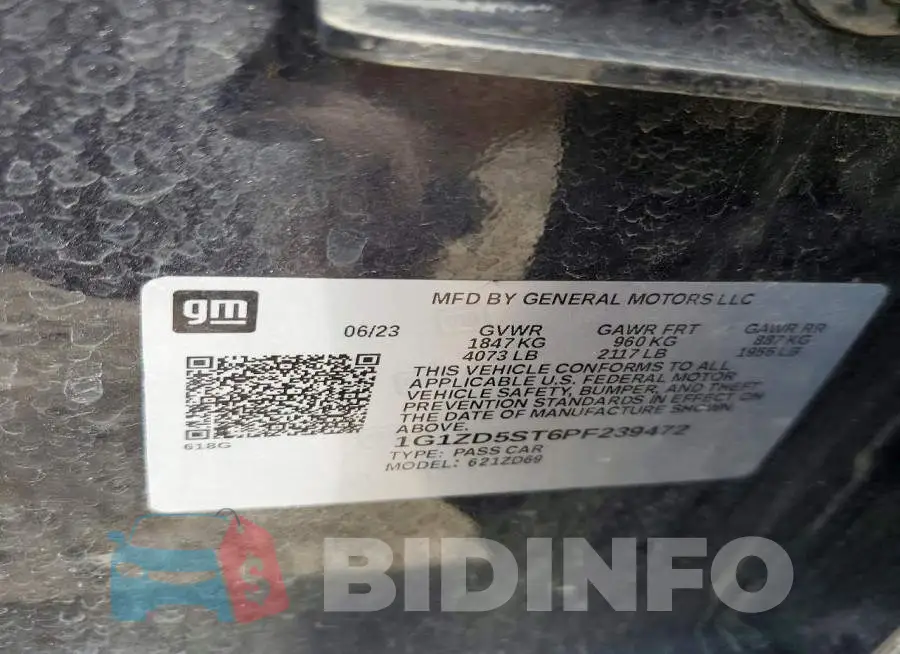 1G1ZD5ST6PF239472 Photo# 13