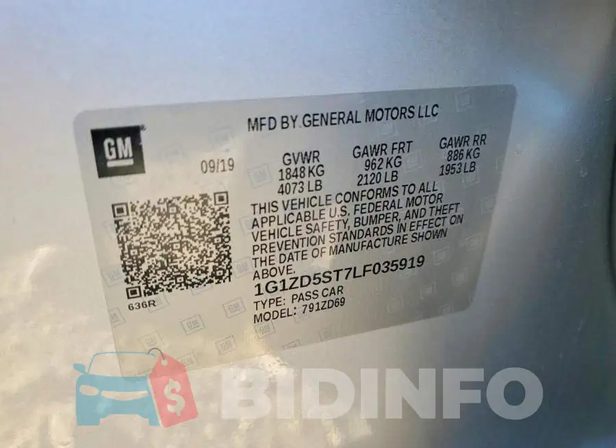 1G1ZD5ST7LF035919 Photo# 12