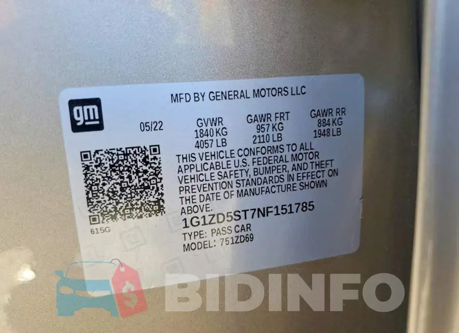1G1ZD5ST7NF151785 Photo# 12