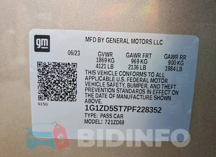 1G1ZD5ST7PF228352 Photo# 12