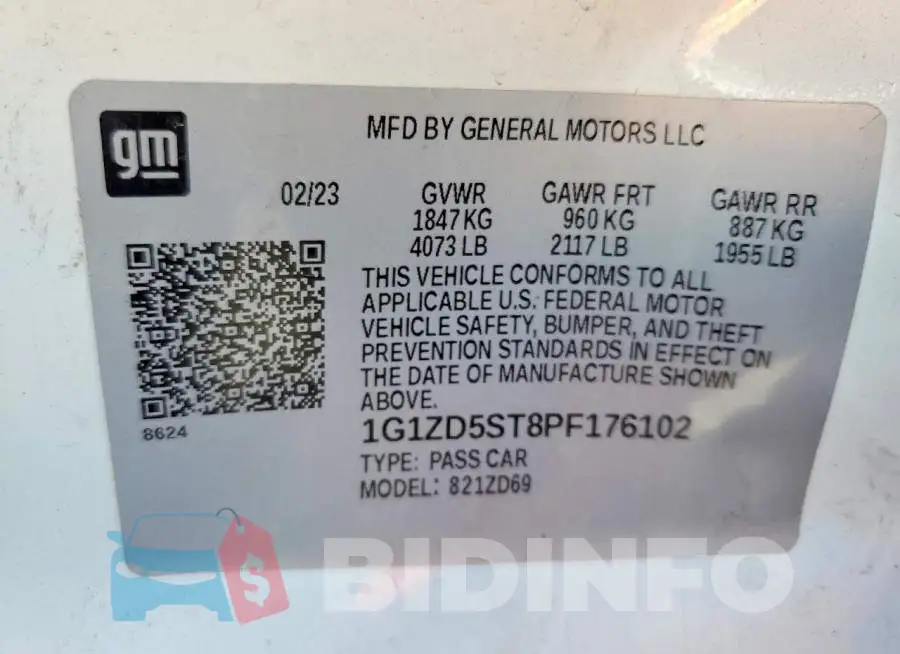 1G1ZD5ST8PF176102 Photo# 12