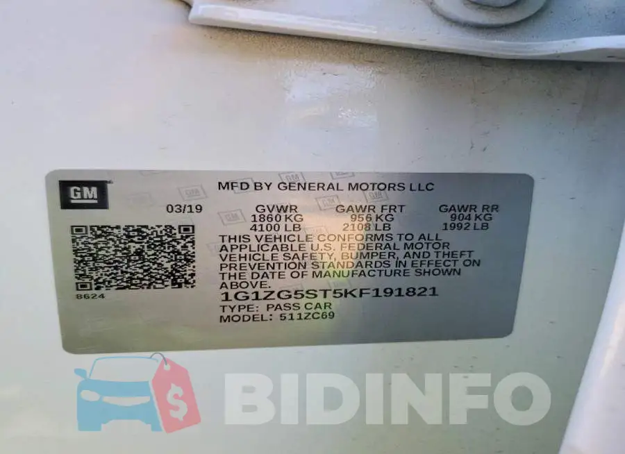 1G1ZG5ST5KF191821 Photo# 12