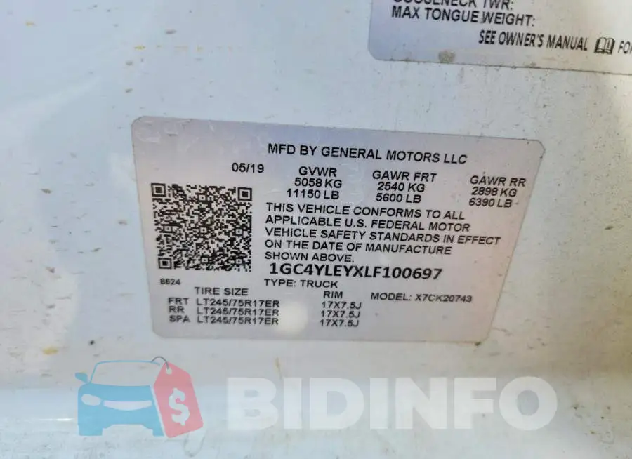 1GC4YLEYXLF100697 Photo# 12