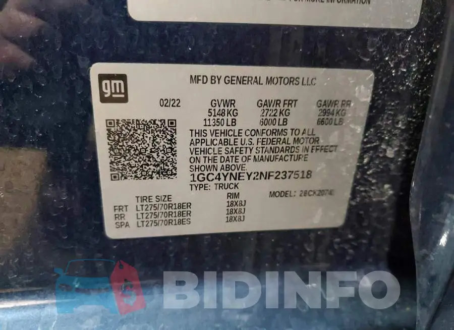 1GC4YNEY2NF237518 Photo# 13