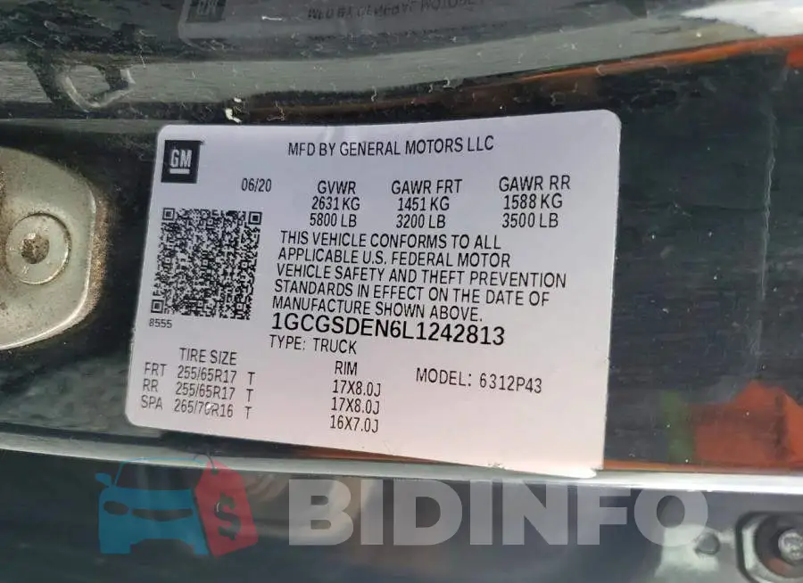 1GCGSDEN6L1242813 Photo# 12