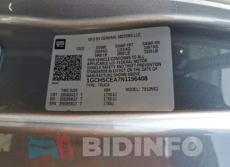 1GCHSCEA7N1156408 Photo# 13