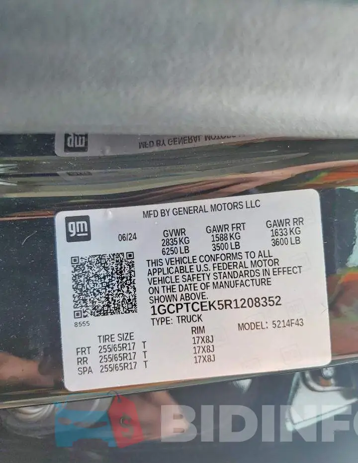 1GCPTCEK5R1208352 Photo# 12