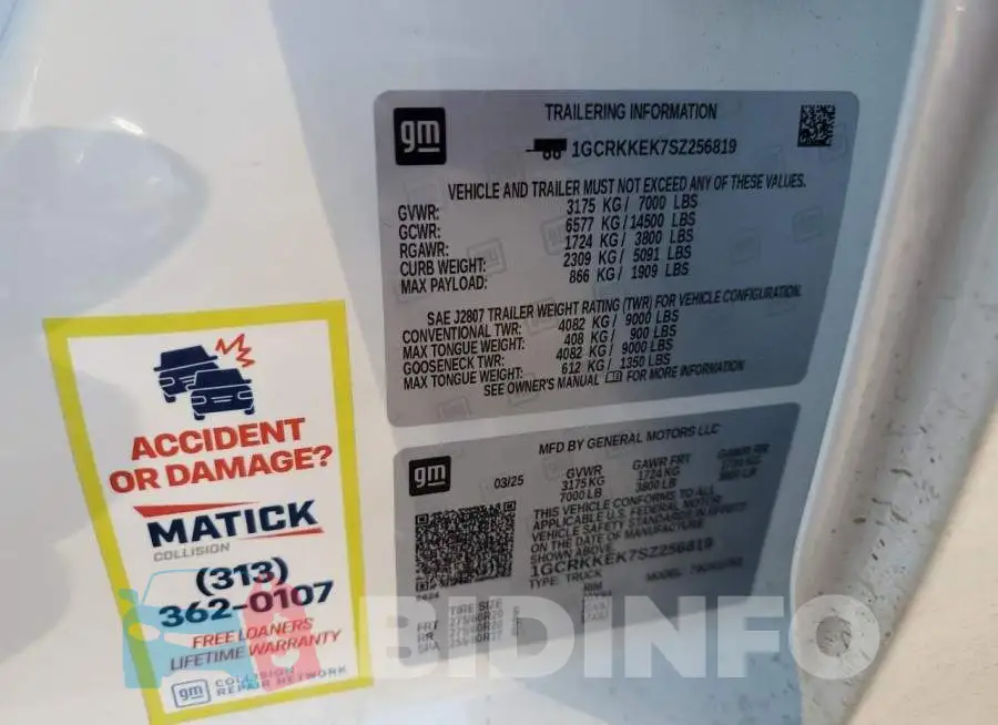 1GCRKKEK7SZ256819 Photo# 12