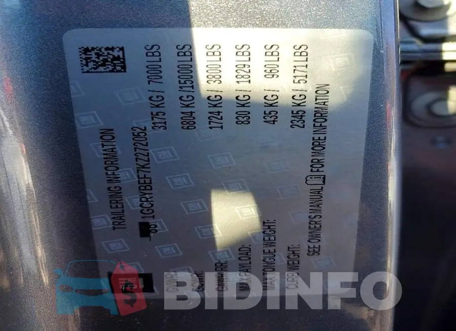 1GCRYBEF7KZ272052 Photo# 12