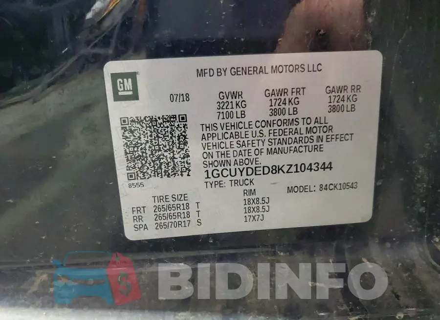1GCUYDED8KZ104344 Photo# 12
