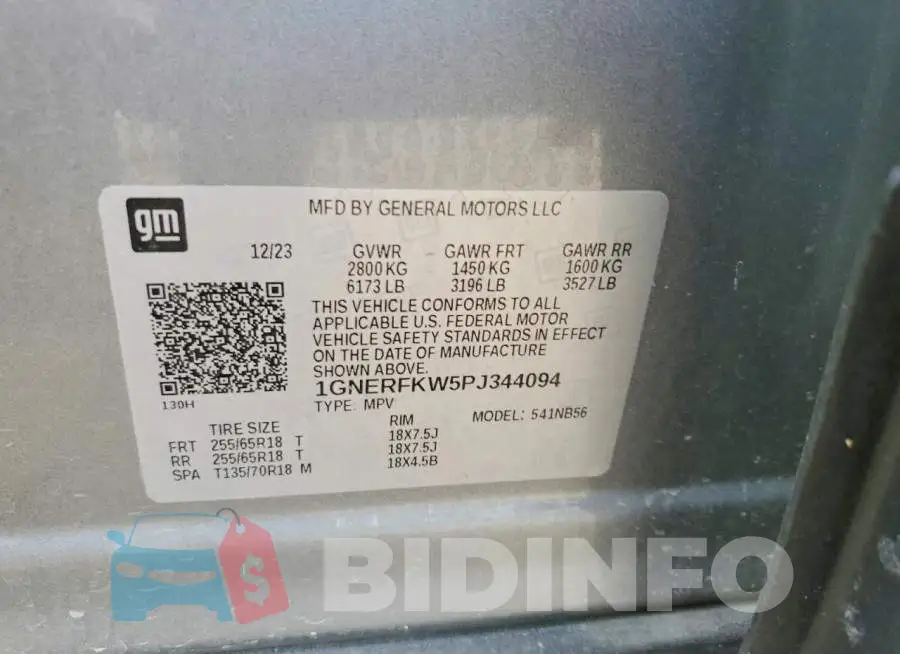 1GNERFKW5PJ344094 Photo# 12