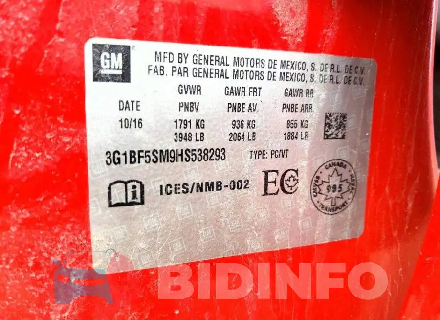 3G1BF5SM9HS538293 Photo# 13
