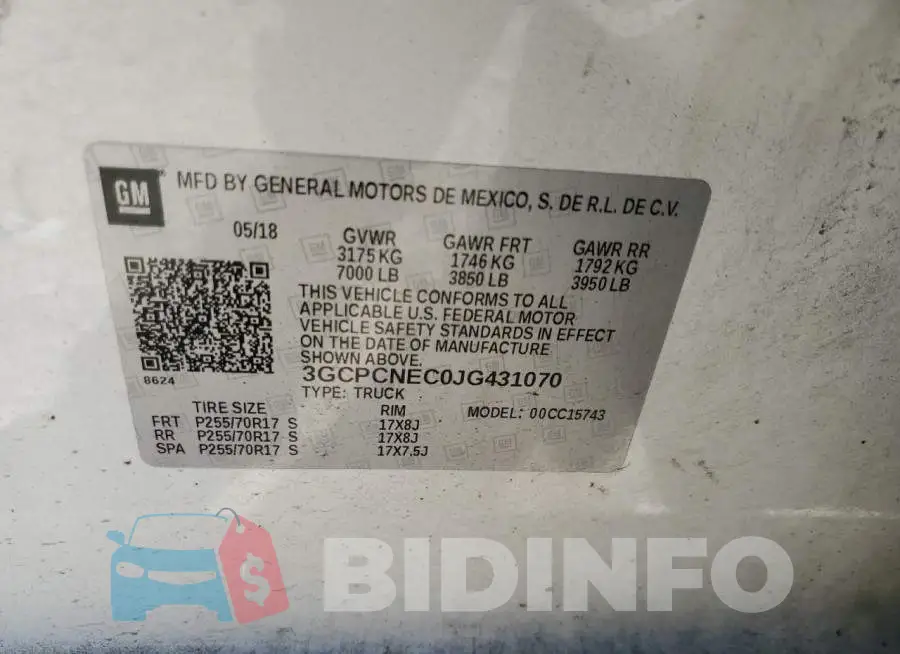 3GCPCNEC0JG431070 Photo# 12