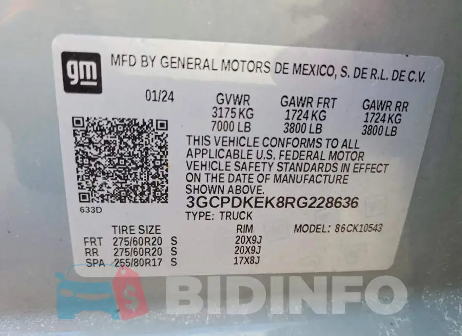 3GCPDKEK8RG228636 Photo# 12