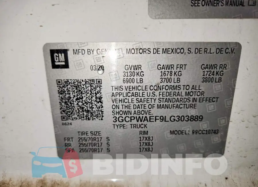 3GCPWAEF9LG303889 Photo# 12
