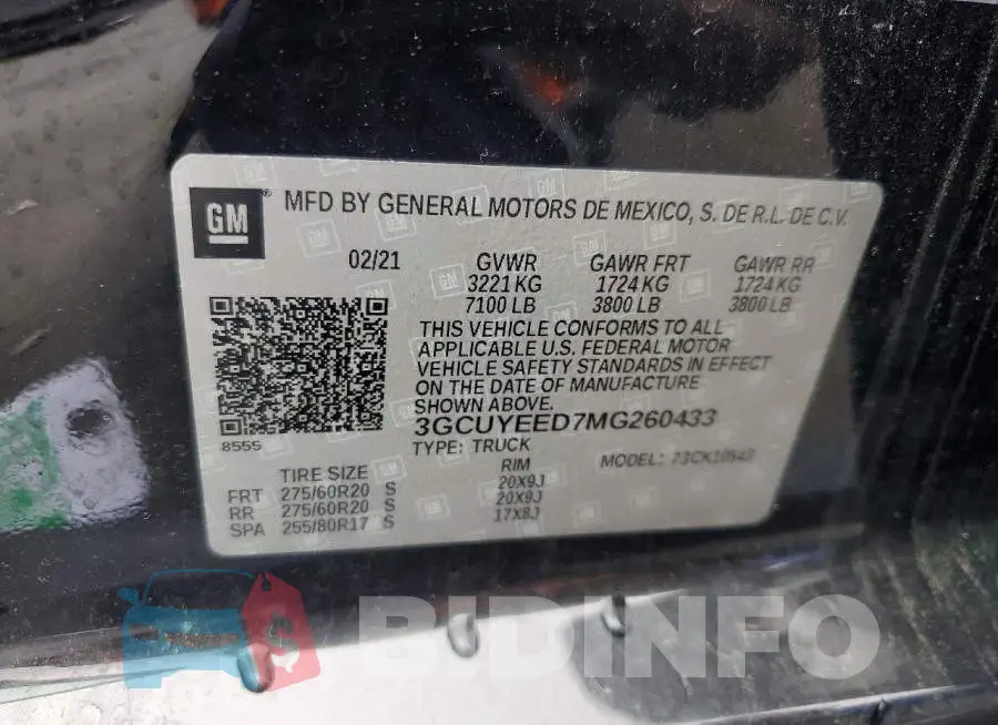 3GCUYEED7MG260433 Photo# 12