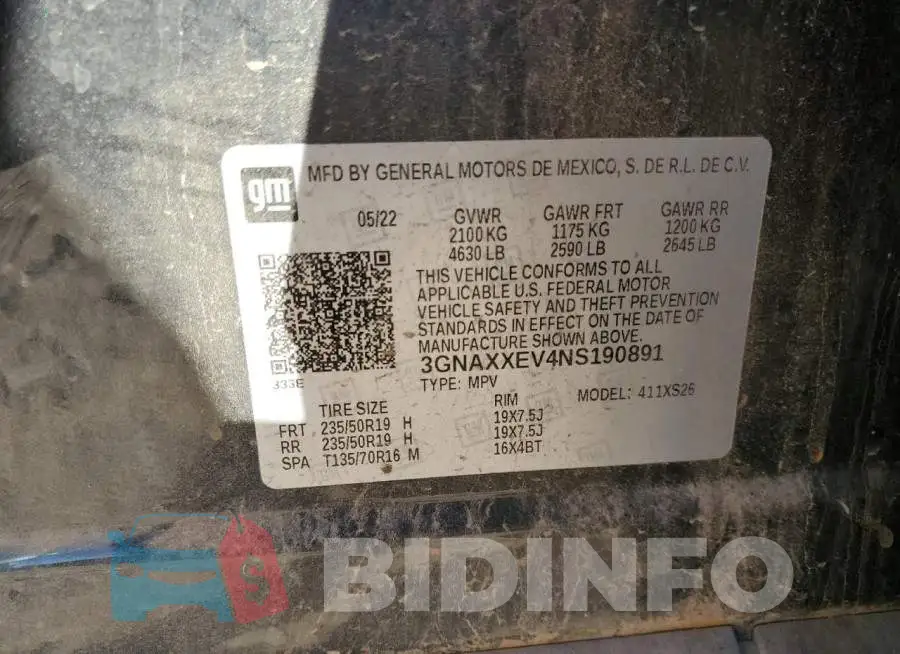 3GNAXXEV4NS190891 Photo# 13
