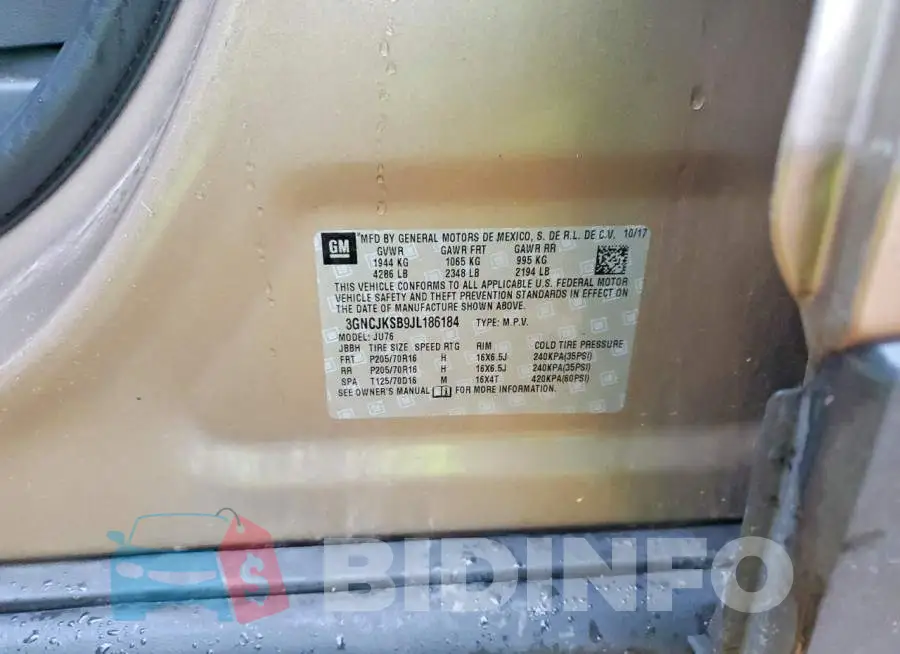3GNCJKSB9JL186184 Photo# 13