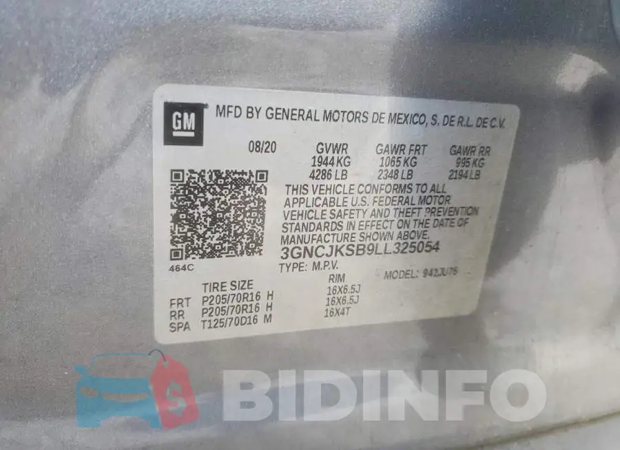 3GNCJKSB9LL325054 Photo# 13