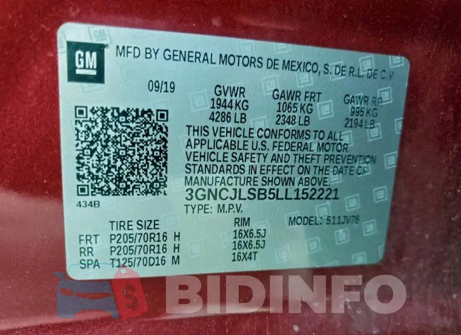 3GNCJLSB5LL152221 Photo# 12