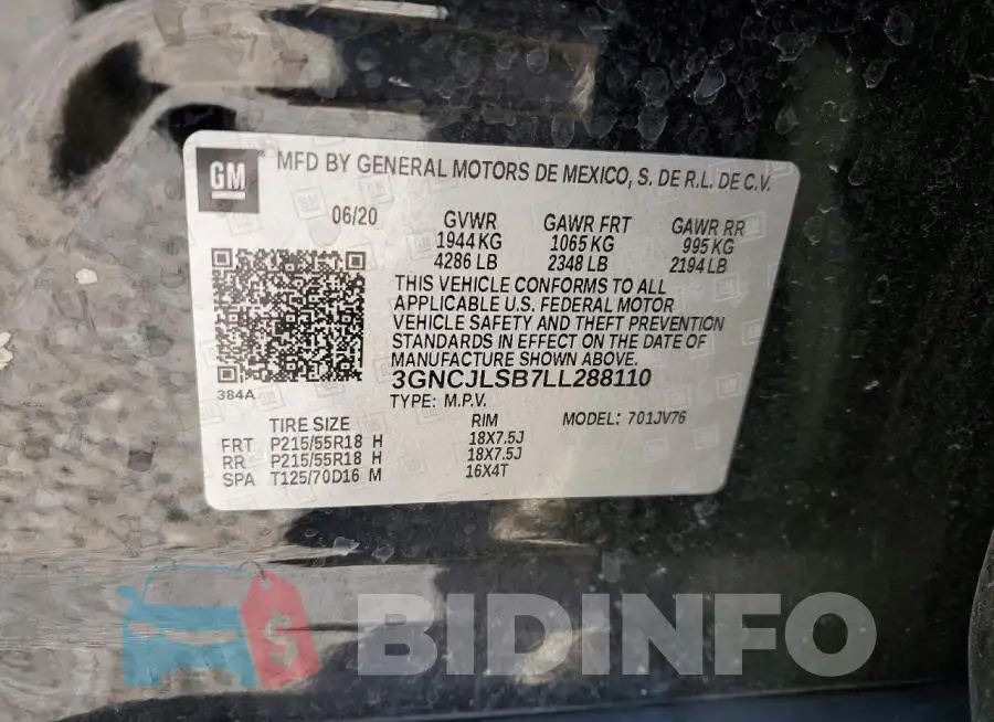 3GNCJLSB7LL288110 Photo# 12