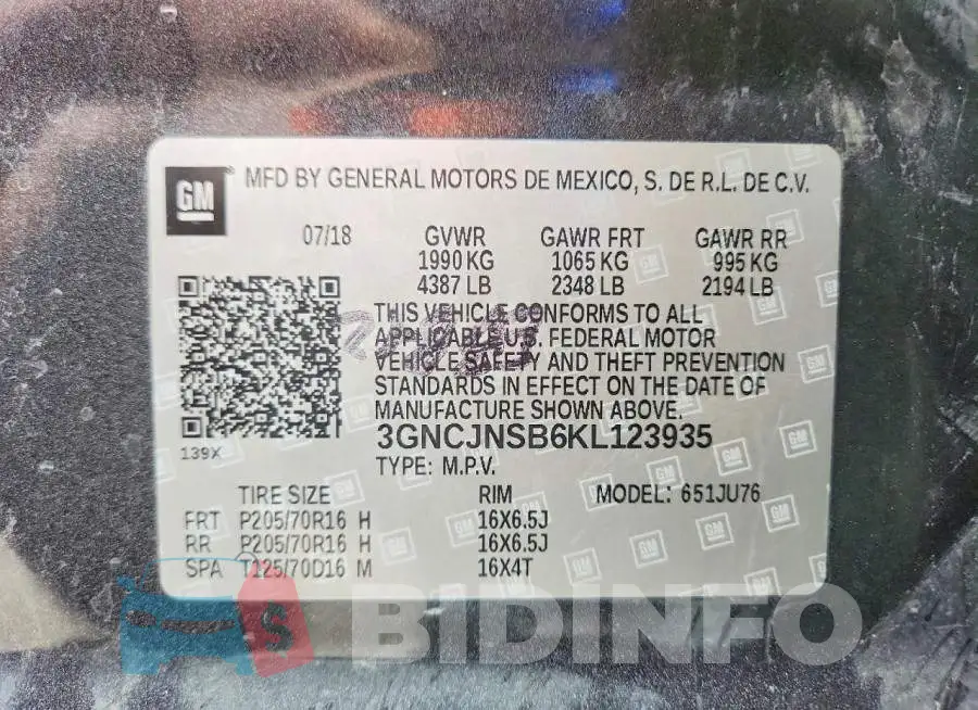 3GNCJNSB6KL123935 Photo# 13