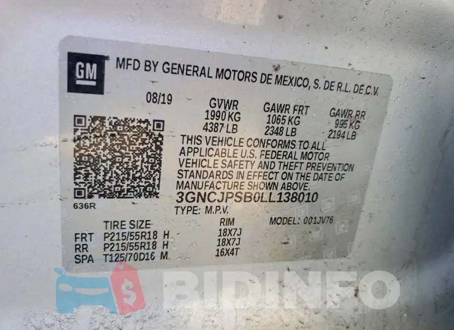 3GNCJPSB0LL138010 Photo# 13