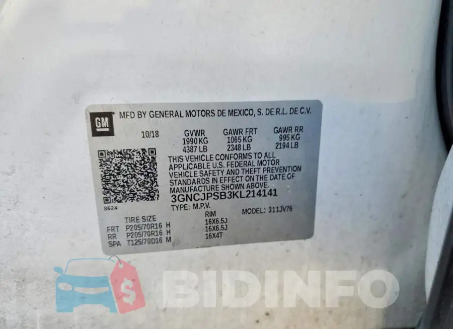 3GNCJPSB3KL214141 Photo# 12