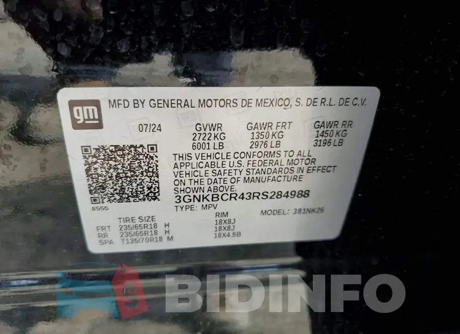 3GNKBCR43RS284988 Photo# 13