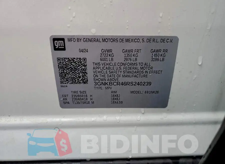 3GNKBCR46RS240239 Photo# 13