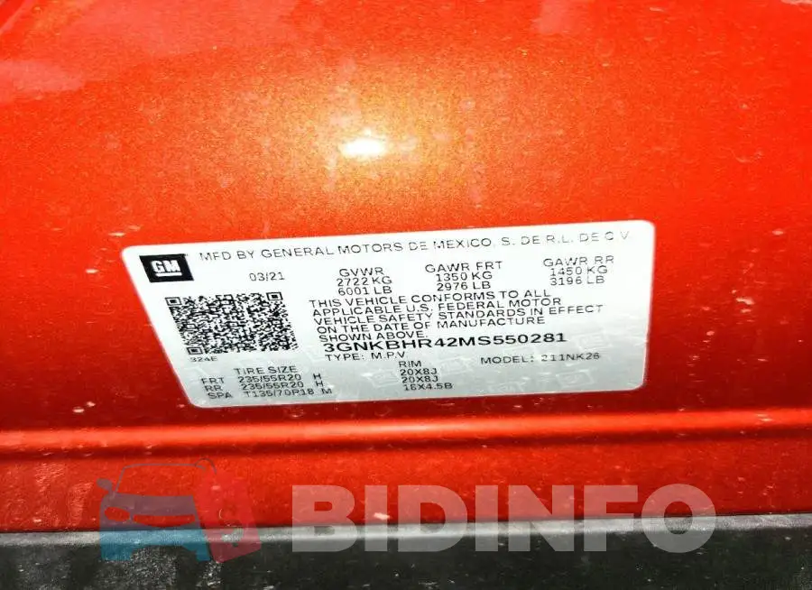 3GNKBHR42MS550281 Photo# 14