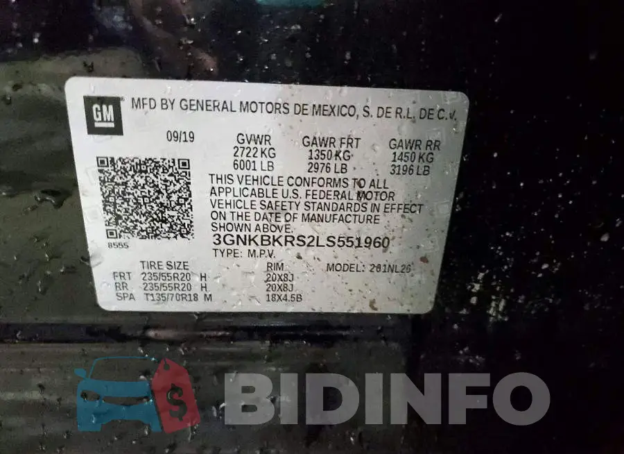 3GNKBKRS2LS551960 Photo# 13
