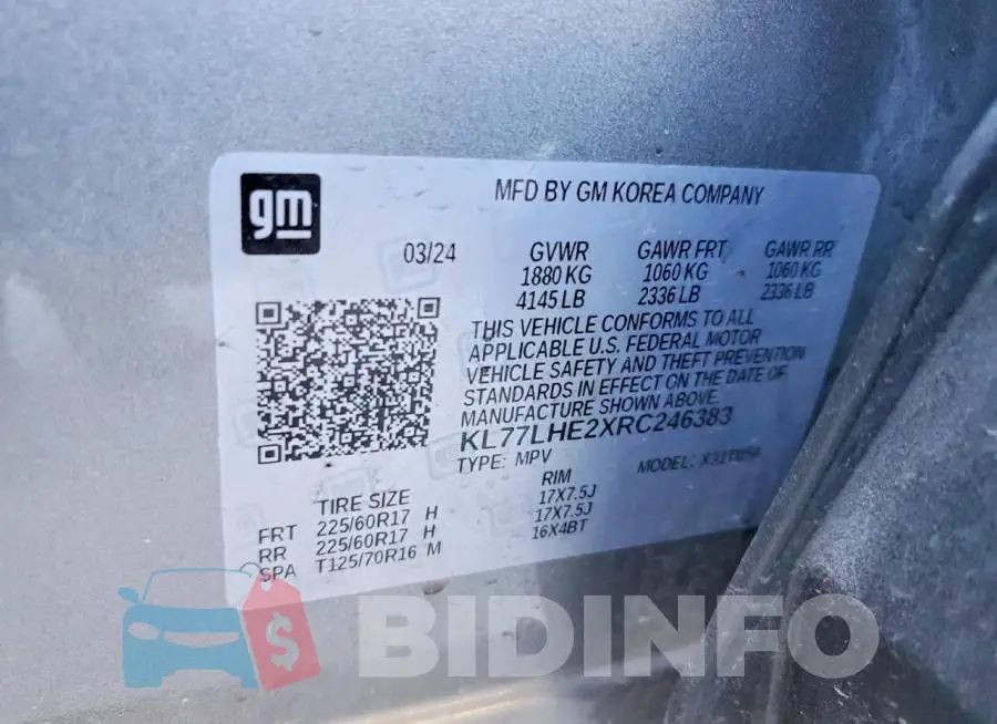 KL77LHE2XRC246383 Photo# 12