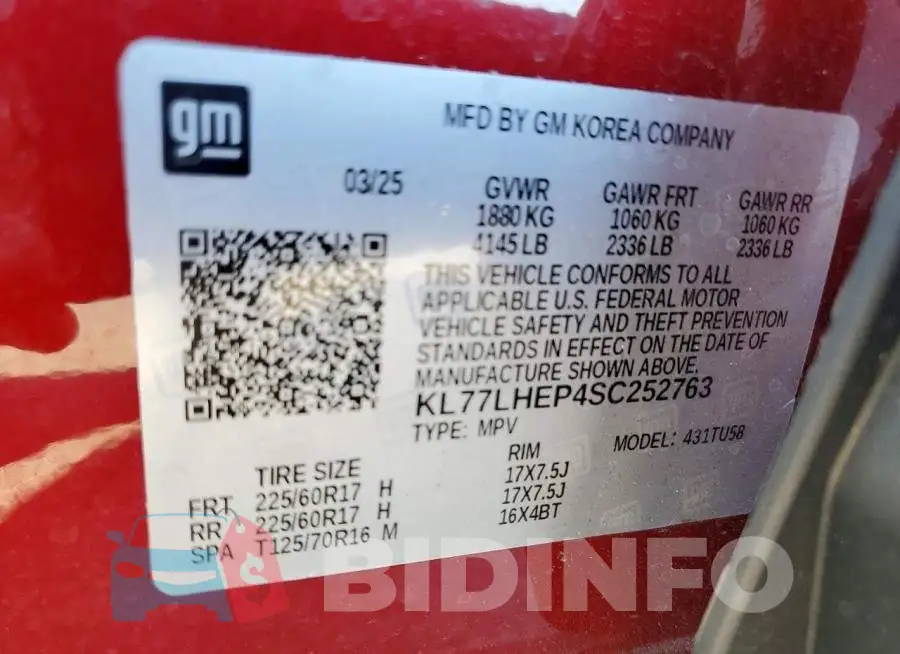 KL77LHEP4SC252763 Photo# 13