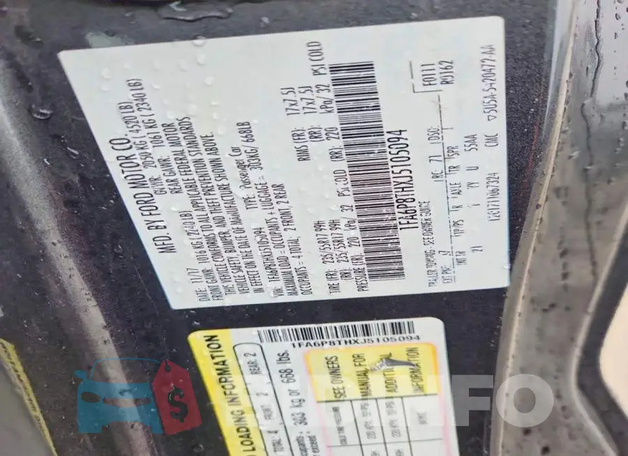 1FA6P8THXJ5105094 Photo# 12