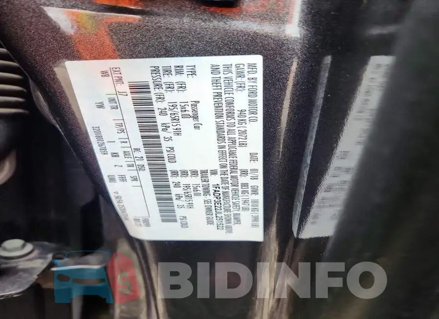 1FADP3E22JL251522 Photo# 13