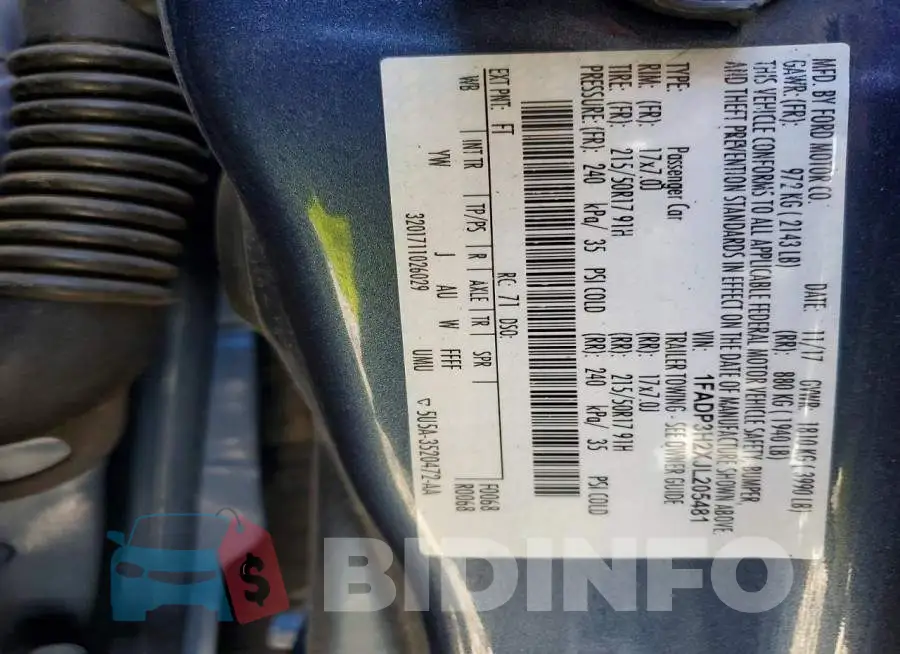 1FADP3H2XJL205481 Photo# 13
