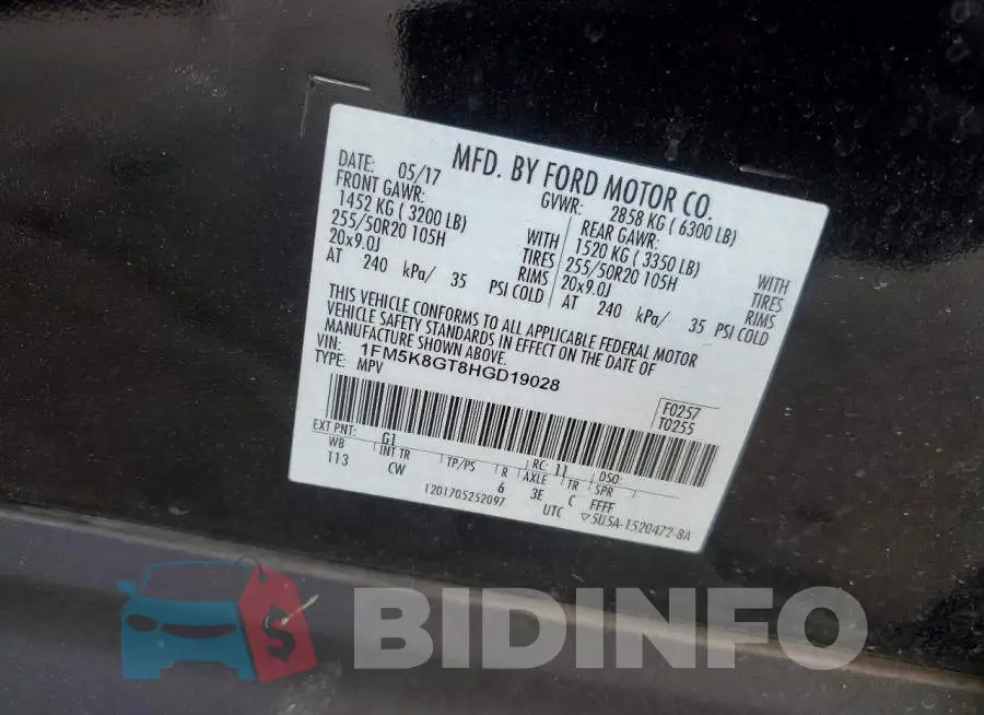 1FM5K8GT8HGD19028 Photo# 12