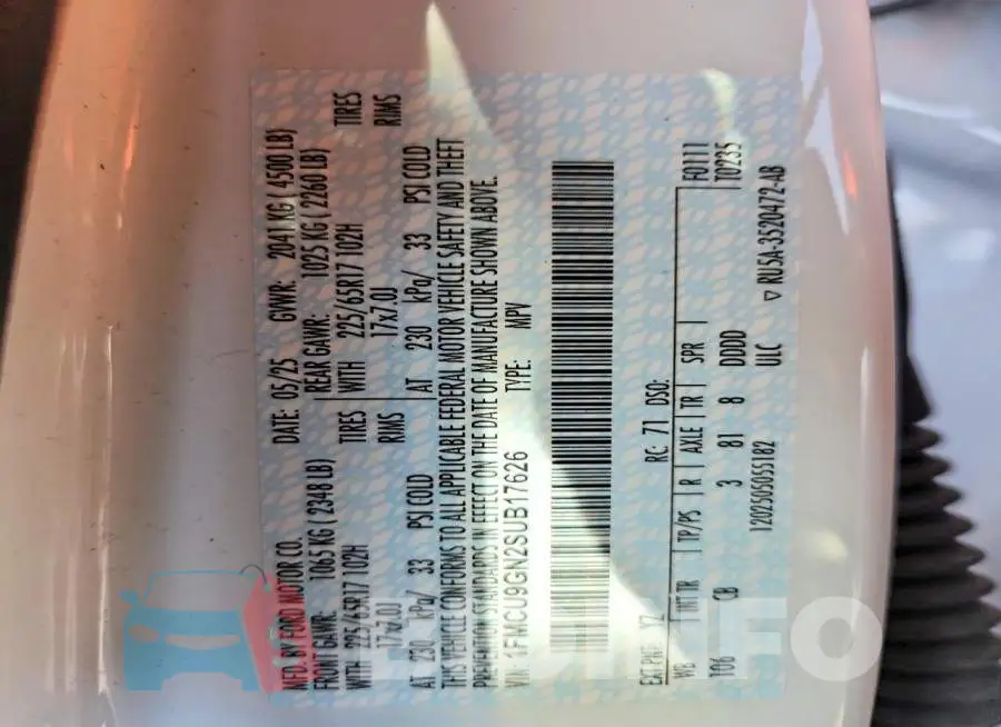 1FMCU9GN2SUB17626 Photo# 14